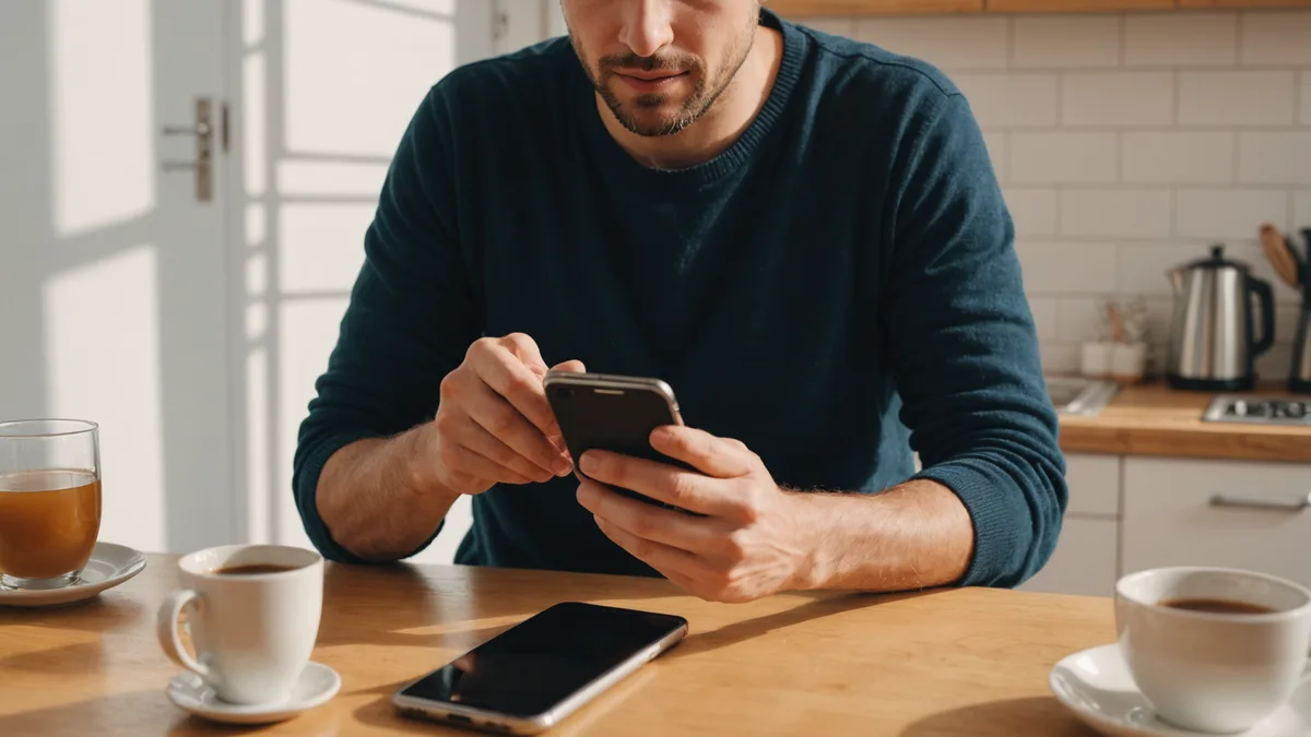 Person reviewing car insurance renewal notice on a phone screen